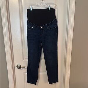 GAP Blue Straight Leg Maternity Jean with Stretchy Waistband